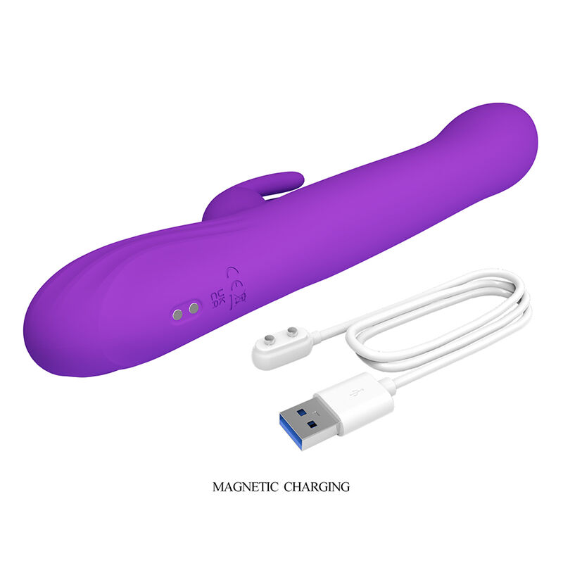 PRETTY LOVE - SABIEN VIBRADOR RABBIT CON ESTIMULACIÓN POR GOLPETEOS Y LED MORADO - Imagen 11