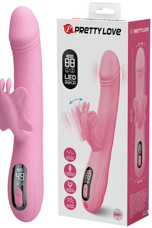 PRETTY LOVE – BELLA VIBRADOR RABBIT CON ESTIMULACIÓN MARIPOSA Y LED ROSA