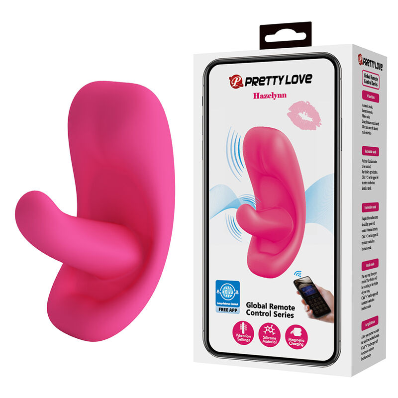 PRETTY LOVE – HAZELYNN MASAJEADOR APP CONTROL 12 FUNCIONES ROSA