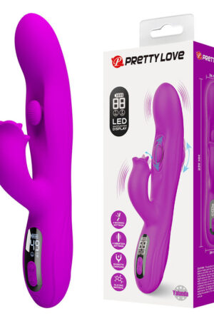PRETTY LOVE - YALANDA VIBRADOR RABBIT OSCILANTE CON PANTALLA LED MORADO