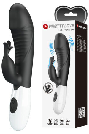 PRETTY LOVE - ROGUE MUSE VIBRADOR RABBIT 30 FUNCIONES NEGRO