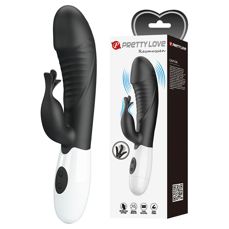 PRETTY LOVE – ROGUE MUSE VIBRADOR RABBIT 30 FUNCIONES NEGRO