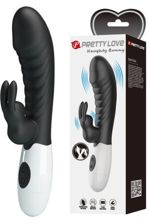 PRETTY LOVE - NAUGHTY BUNNY VIBRADOR RABBIT 30 FUNCIONES NEGRO
