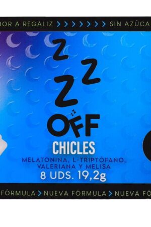 WUG off - El chicle funcional con melatonina y valeriana sabor regaliz BLISTER 8 UDS