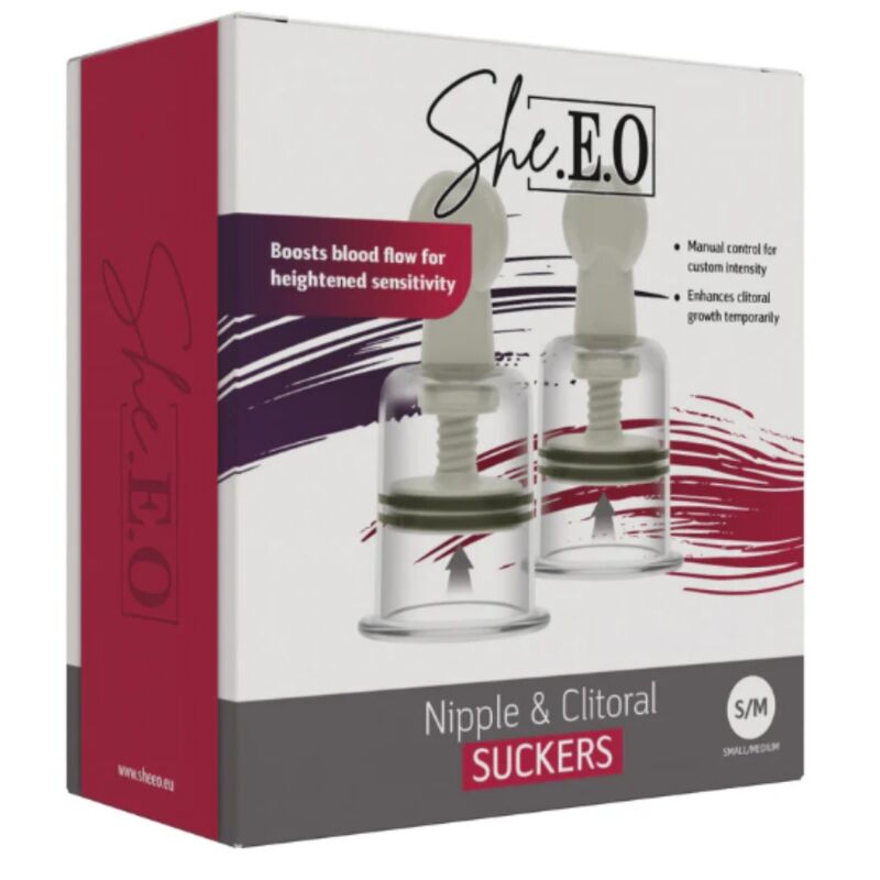 SHE.E.O - SUCCIONADORES PARA PEZONES Y CLÍTORIS S/M - Imagen 4