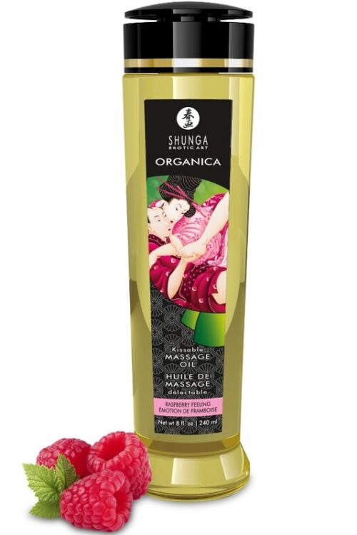 SHUNGA – ACEITE DE MASAJE ORGÁNICO FRAMBUESA 240 ML