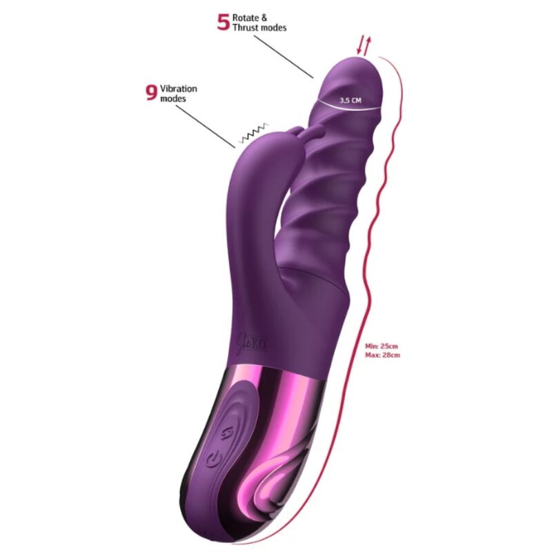 SHE.E.O - VIBRADOR RABBIT SWIRL MORADO - Imagen 2