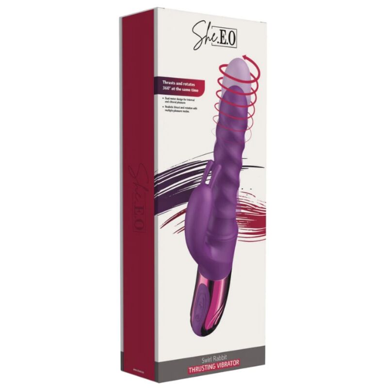 SHE.E.O - VIBRADOR RABBIT SWIRL MORADO - Imagen 3