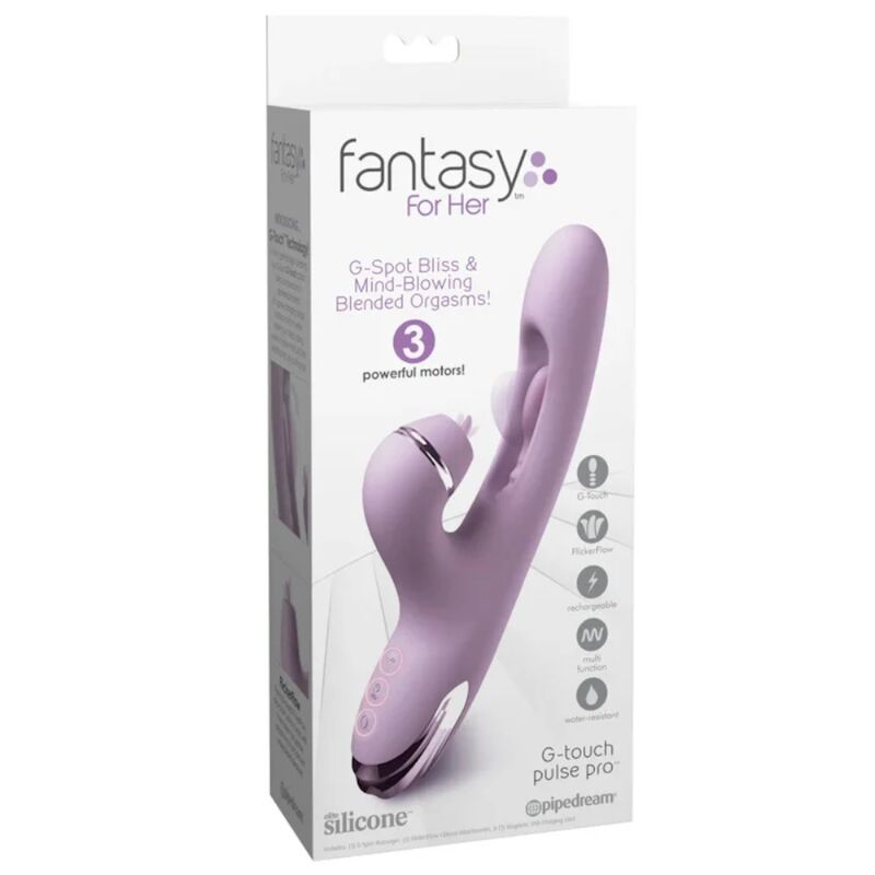 FANTASY FOR HER - G-TOUCH PULSE PRO PURPLE VIBRADOR RABBIT PARA PUNTO G Y CLÃTORIS - Imagen 2