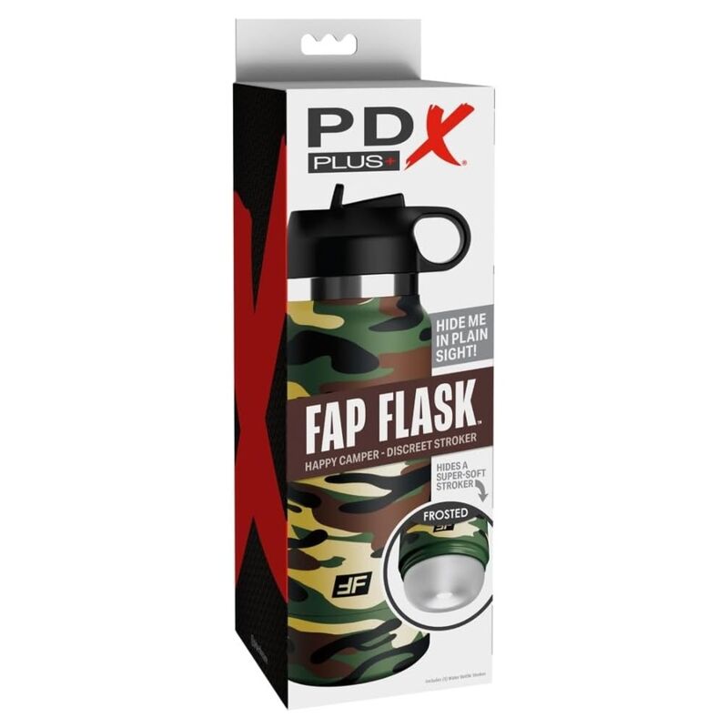 PDX PLUS - MASTURBADOR DISCRETO FAP FLASK HAPPY CAMPER CAMUFLAJE - Imagen 2