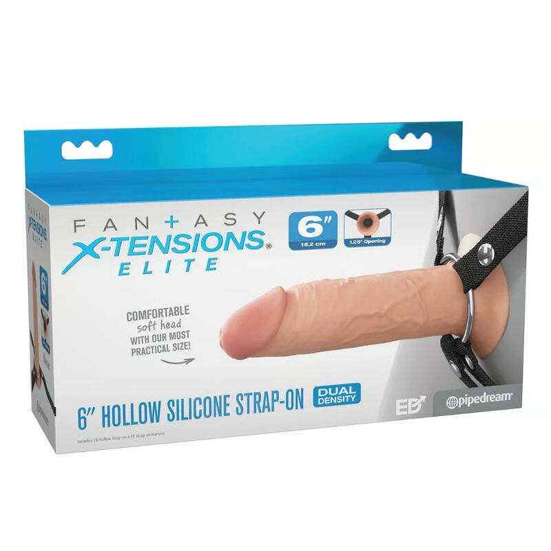 FANTASY X-TENSIONS ELITE - ARNÉS CON DILDO HUECO DE SILICONA 15,2 CM - Imagen 5