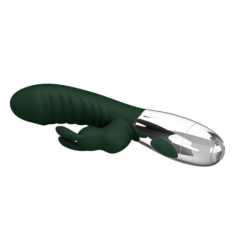 PRETTY LOVE - VIBRADOR RABBIT NAUGHTY BUNNY 30 FUNCIONES RECARGABLE USB VERDE - Imagen 3