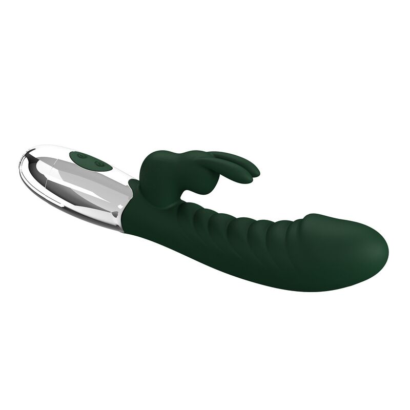 PRETTY LOVE - VIBRADOR RABBIT NAUGHTY BUNNY 30 FUNCIONES RECARGABLE USB VERDE - Imagen 4