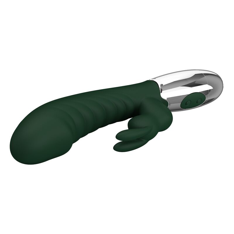 PRETTY LOVE - VIBRADOR RABBIT NAUGHTY BUNNY 30 FUNCIONES RECARGABLE USB VERDE - Imagen 2