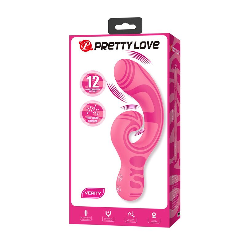 PRETTY LOVE - VERITY MASAJEADOR DOBLE RECARGABLE USB - Imagen 6