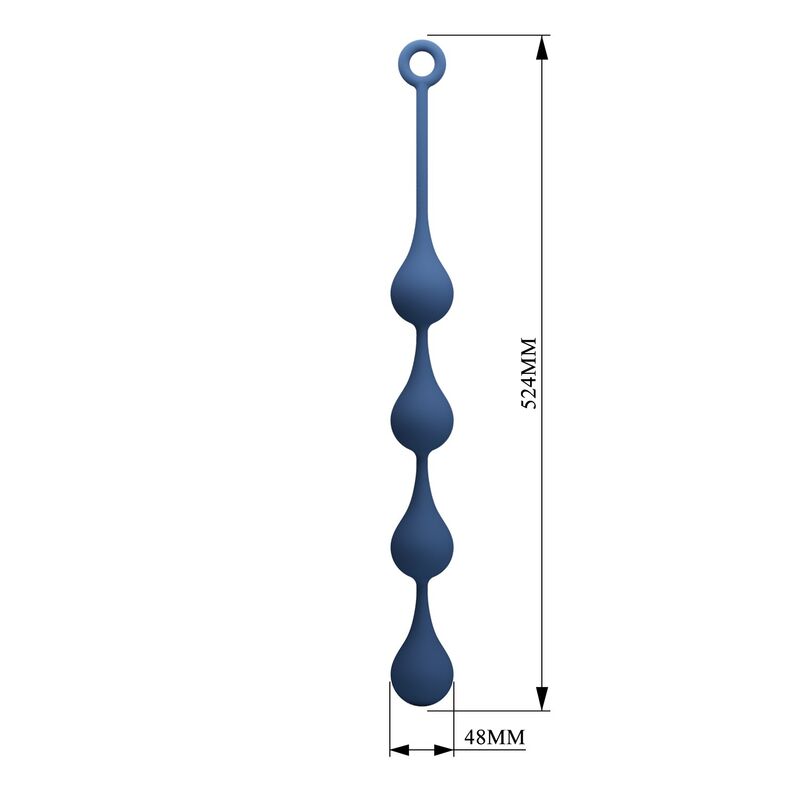 MR PLAY - BOLAS ANALES SILICONA AZUL TALLA XL -Ø- 52,5 CM - Imagen 6