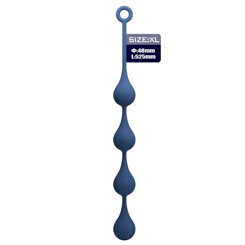 MR PLAY - BOLAS ANALES SILICONA AZUL TALLA XL -Ø- 52,5 CM - Imagen 4