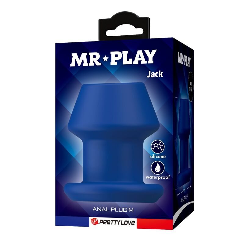 MR PLAY - JACK PLUG ANAL HUECO SILICONA AZUL TALLA M - Imagen 6