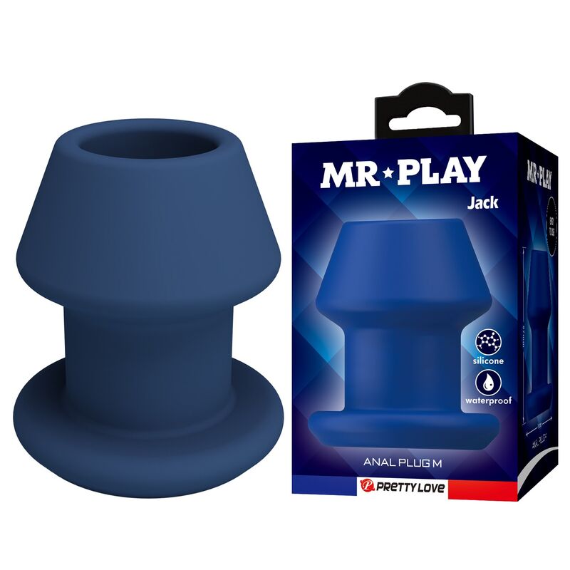 MR PLAY - JACK PLUG ANAL HUECO SILICONA AZUL TALLA M - Imagen 7