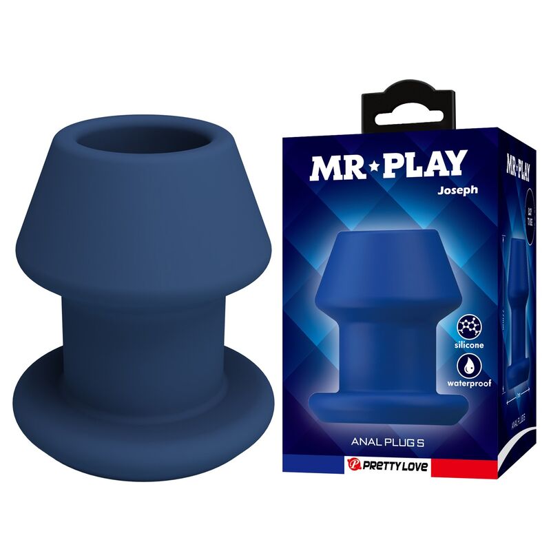 MR PLAY - JACK PLUG ANAL HUECO SILICONA AZUL TALLA S - Imagen 2