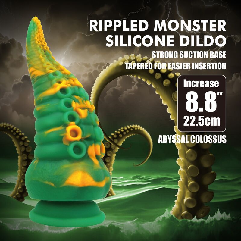 POWER MONSTERS - ABYSSAL COLOSSUS DILDO BICOLOR 22,5 CM Ø 6 CM - Imagen 5