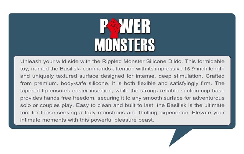 POWER MONSTERS - BASILISK DILDO 43 CM Ø 5 CM - Imagen 10