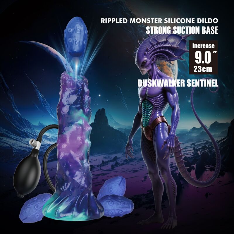 POWER MONSTERS - DUSKWALKER SENTINEL DILDO HINCHABLE FANTASÍA TRICOLOR 23 CM Ø 5 CM - Imagen 3
