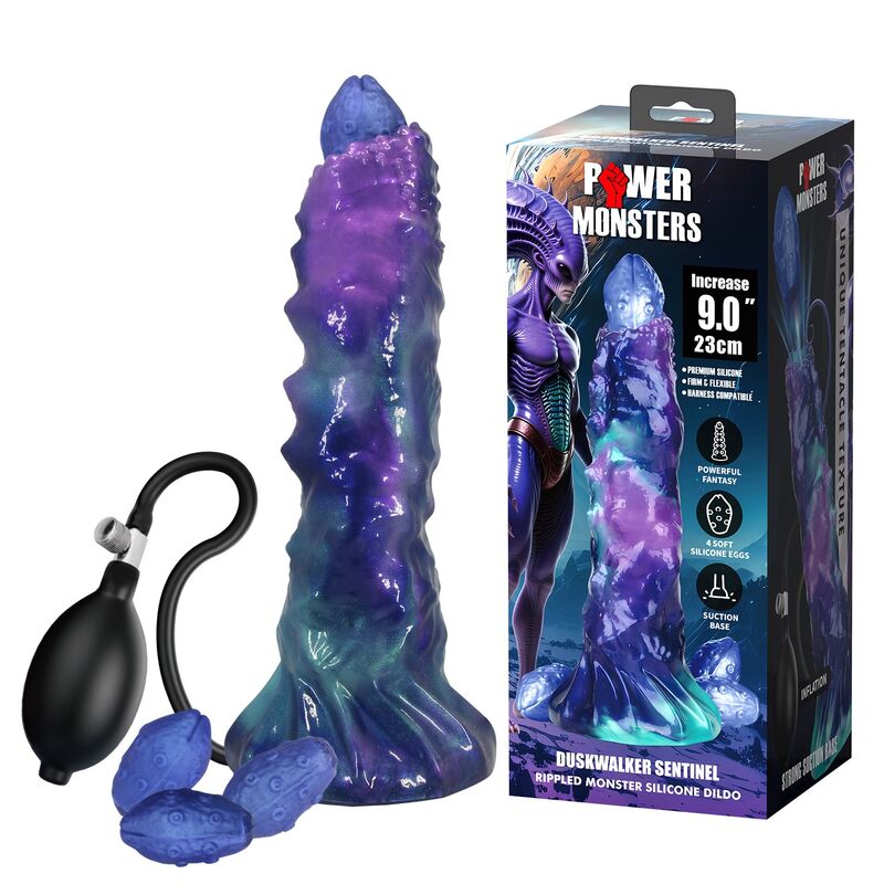 POWER MONSTERS - DUSKWALKER SENTINEL DILDO HINCHABLE FANTASÍA TRICOLOR 23 CM Ø 5 CM - Imagen 2