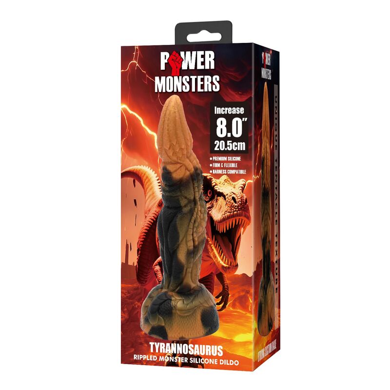 POWER MONSTERS - TYRANNOSAURUS DILDO BICOLOR 20,5 CM Ø 5 CM - Imagen 6