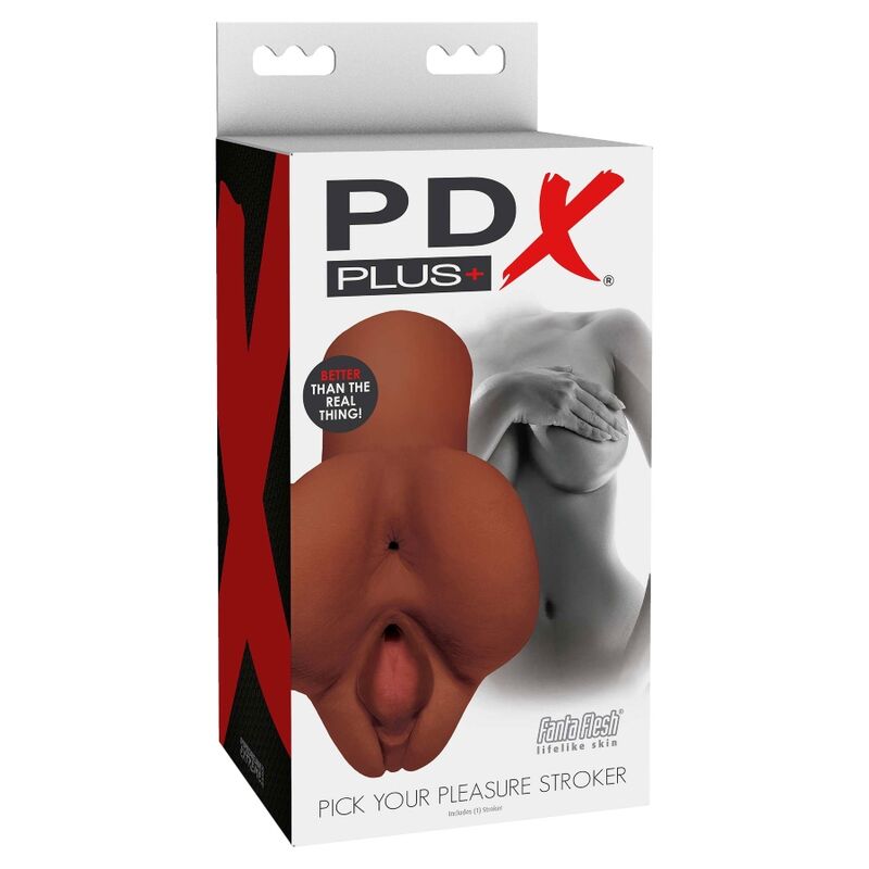 PDX PLUS - PICK YOUR PLEASURE MASTURBADOR DOBLE MARRÓN - Imagen 2