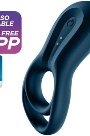 SATISFYER - EPIC DUO ANILLO VIBRADOR APP AZUL