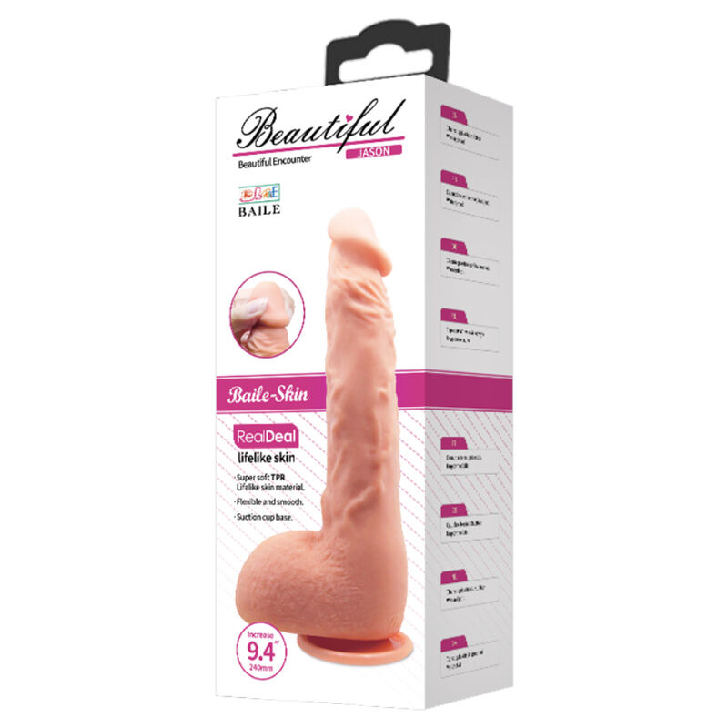 BAILE - DILDO REALÍSTICO JASON NATURAL 24 CM - Imagen 3