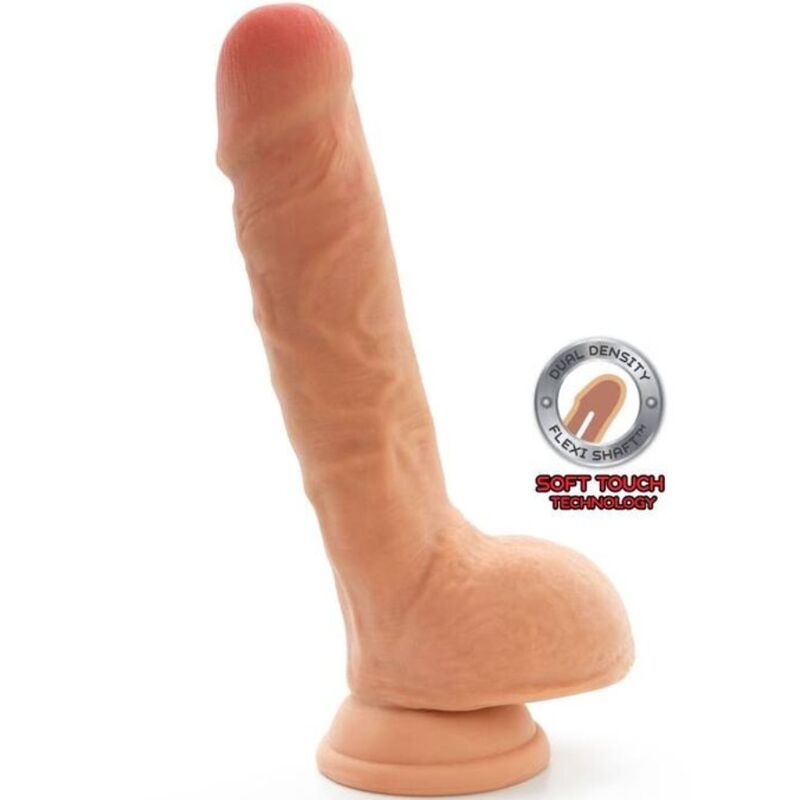 GET REAL – DUAL DENSITY DILDO 25,5 CM CON TESTÍCULOS NATURAL