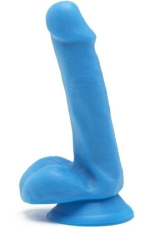 GET REAL - HAPPY DICKS DILDO 12 CM CON TESTÍCULOS AZUL