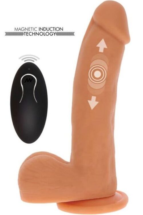 GET REAL – DILDO EMPUJE MAGNÉTICO PULSANTE NATURAL