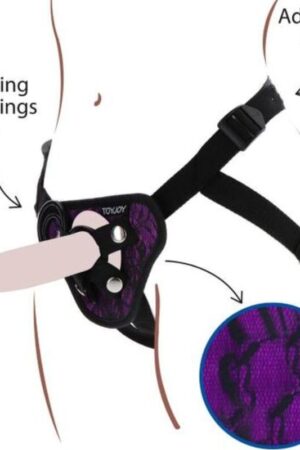 GET REAL - STRAP-ON LACE HARNÉS MORADO