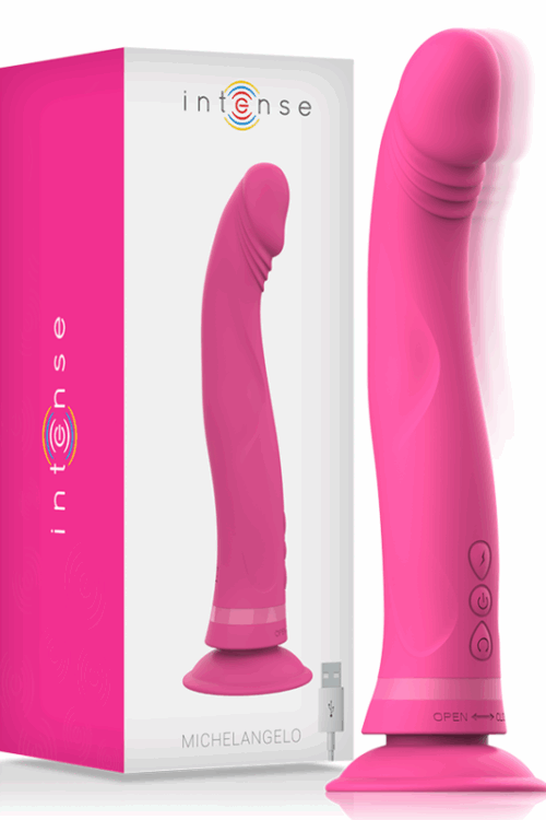 INTENSE – MICHELANGELO DILDO VIBRADOR SILICONA ROSA