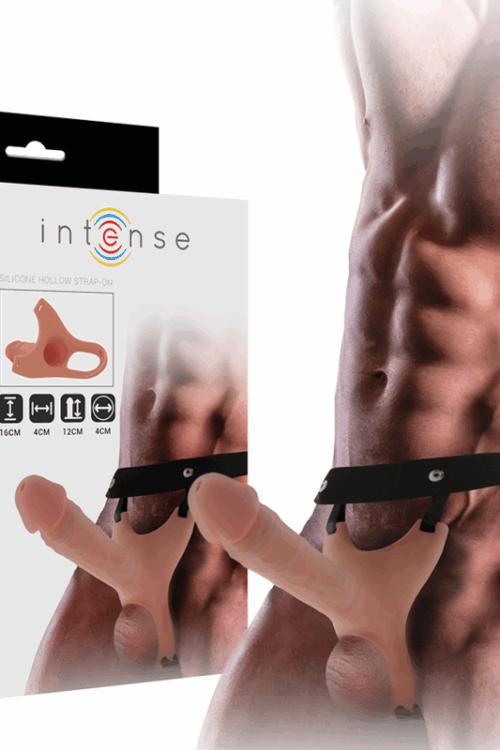 INTENSE – ARNÉS HUECO CON DILDO SILICONA 16 X 3.5 CM