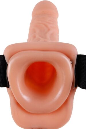FETISH FANTASY SERIES - ARNÉS AJUSTABLE CONTROL REMOTO PENE REALÍSTICO CON TESTÍCULOS 23 CM
