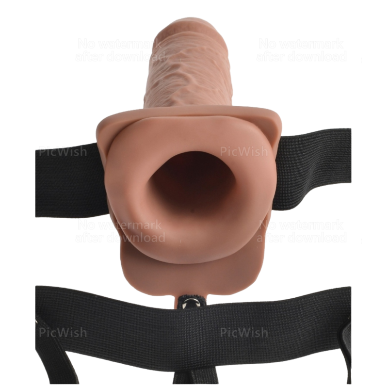 FETISH FANTASY SERIES - ARNÉS AJUSTABLE PENE REALÍSTICO CON TESTÍCULOS RECARGABLE Y VIBRADOR 17.8 CM - Imagen 5
