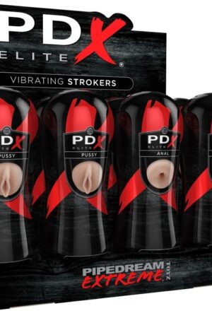 PDX ELITE - SET MASTURBADOR STROKER 12 UNIDADES: 6X VAGINA, 3X ANO, 3X BOCA