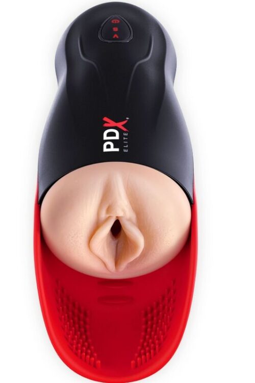 PDX ELITE – MASTURBADOR STROKER FUCK-O-MATIC VAGINA DOBLE VIBRACIÓN PENE & TESTÍCULOS