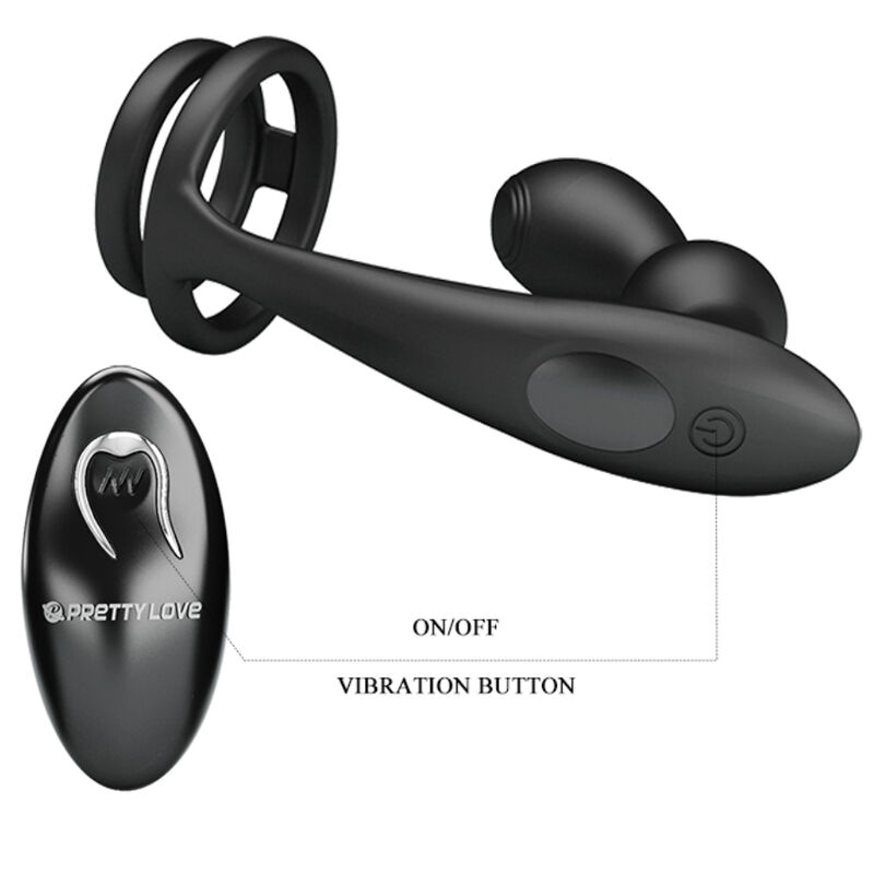 PRETTY LOVE - MARSHALL ANILLO PARA PENE + PLUG ANAL VIBRATORIO & CONTROL REMOTO - Imagen 8