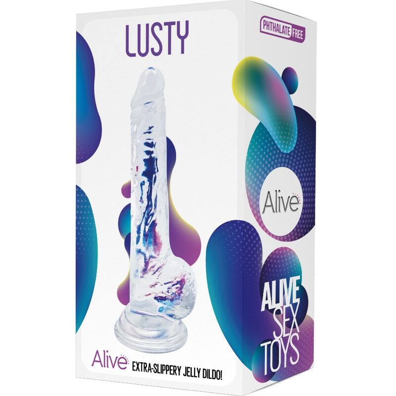 ALIVE - LUSTY PENE REALÍSTICO TRANSPARENTE 18 CM - Imagen 2