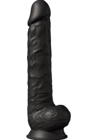 SILEXD - MODELO 1 PENE REALÍSTICO SILICONA PREMIUM SILEXPAN NEGRO 38 CM