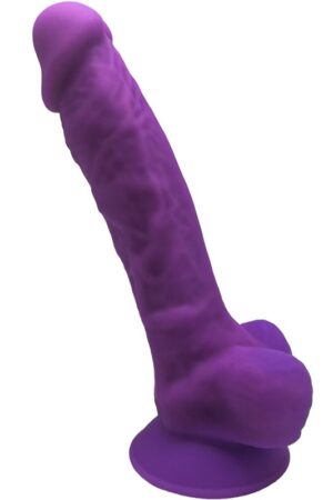 SILEXD - MODELO 1 PENE REALÍSTICO SILICONA PREMIUM SILEXPAN VIOLETA 17.5 CM
