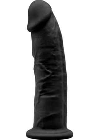 SILEXD - MODELO 2 PENE REALÍSTICO SILICONA PREMIUM SILEXPAN NEGRO 15 CM