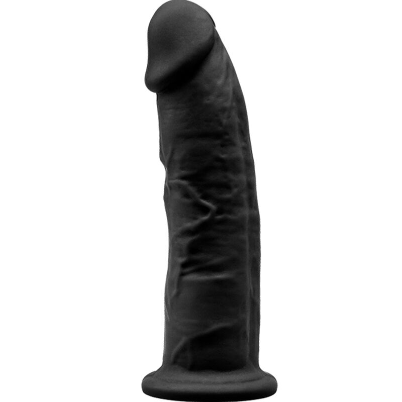 SILEXD – MODELO 2 PENE REALÍSTICO SILICONA PREMIUM SILEXPAN NEGRO 15 CM