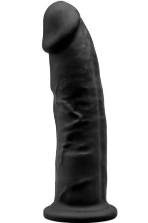 SILEXD - MODELO 2 PENE REALÍSTICO SILICONA PREMIUM SILEXPAN NEGRO 23 CM