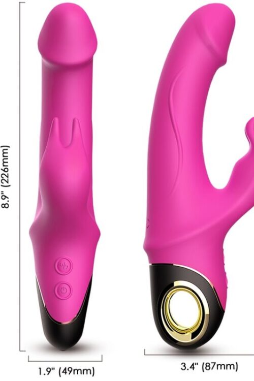 ARMONY – METEROR DILDO VIBRADOR RABBIT ROTADOR FUCSIA